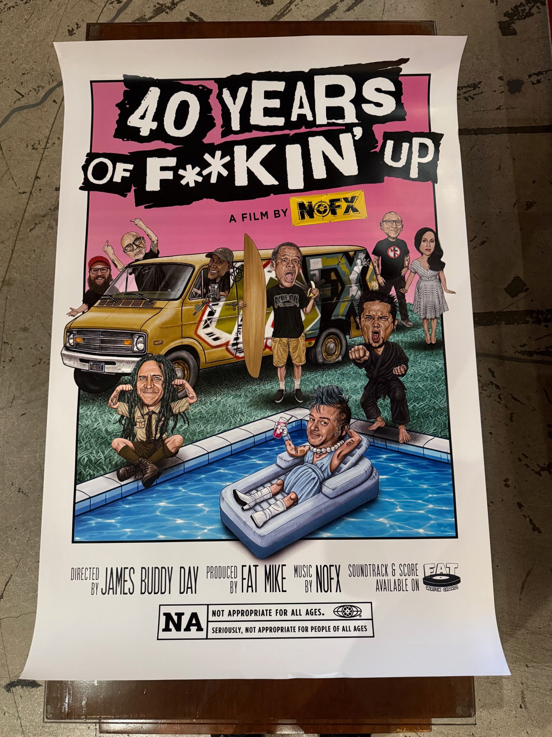 NOFX 40 Years Of Fuckin Up Movie Poster | The Punk Rock Museum Shop