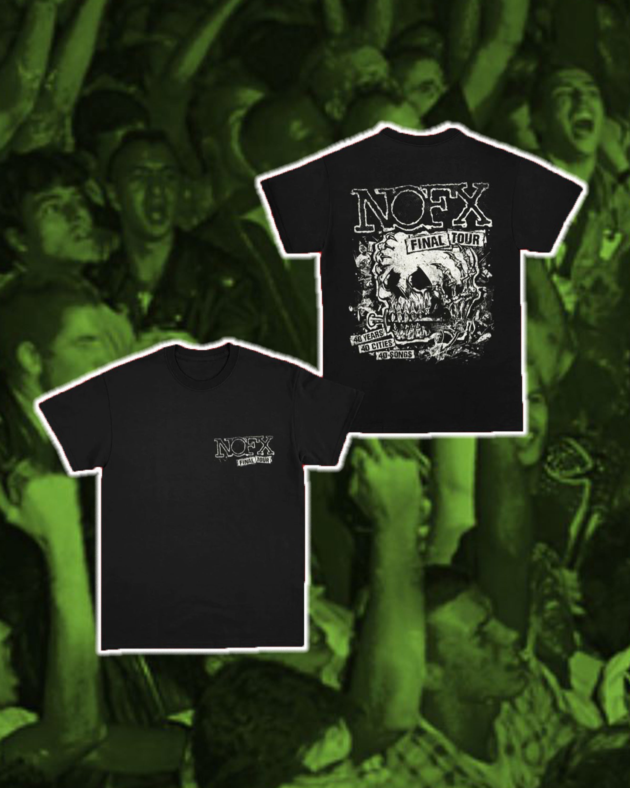 NOFX Final Tour Skull T-Shirt | The Punk Rock Museum Shop